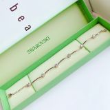  Lắc tay Swarovski Constella màu vàng hồng - Swarovski Constella bangle Round cut, White, Rose gold-tone plated 