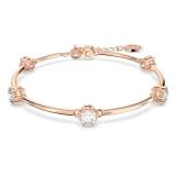  Lắc tay Swarovski Constella màu vàng hồng - Swarovski Constella bangle Round cut, White, Rose gold-tone plated 
