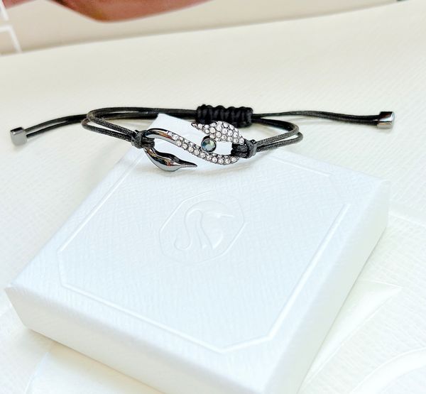  Swarovski Power Collection Hook Bracelet Dark Gray 