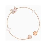  Lắc tay Swarovski dazzling hồng size S - Dazzling Swan bracelet Magnetic closure, Swan, Pink, Rose gold-tone plated 