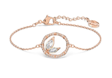  Lắc tay Swarovski Dellium màu vàng hồng - Swarovski Dellium bracelet Circle, Bamboo, White, Rose gold-tone plated 