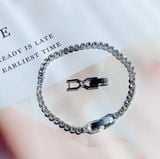  Lắc tay Swarovski Emily trắng - Swarovski Emily bracelet Round cut, White, Rhodium plated 