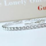  Lắc tay Swarovski Emily trắng - Swarovski Emily bracelet Round cut, White, Rhodium plated 