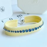  Lắc tay Swarovski Emily pha lê xanh - Swarovski Emily bracelet Mixed round cuts, Blue, Rhodium plated 
