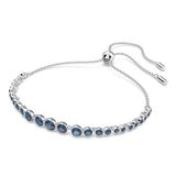  Lắc tay Swarovski Emily pha lê xanh - Swarovski Emily bracelet Mixed round cuts, Blue, Rhodium plated 