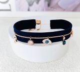 Lắc tay Swarovski charm Infinity Evil eye vàng hồng - Swarovski Symbolic bracelet Infinity, evil eye and horseshoe, Blue, Rose gold-tone plated 
