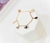  Lắc tay Swarovski charm Evil eye - Swarovski Symbolic bracelet Infinity, evil eye and horseshoe, Blue, Rose gold-tone plated 