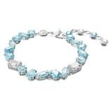  Lắc tay Swarovski Gema mix màu trắng, xanh - Swarovski Gema bracelet Mixed cuts, Blue, Rhodium plated 