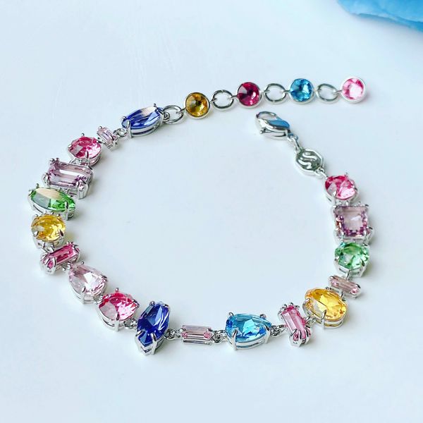  Gema bracelet Mixed cuts, Multicolored, Rhodium plated 