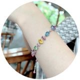  Gema bracelet Mixed cuts, Multicolored, Rhodium plated 