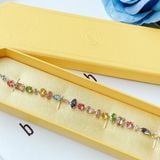  Gema bracelet Mixed cuts, Multicolored, Rhodium plated 