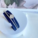  Vòng tay Swarovski Ginger trắng - Swarovski Ginger bangle White, Rhodium plated 