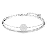  Vòng tay Swarovski Ginger trắng - Swarovski Ginger bangle White, Rhodium plated 
