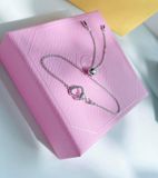  Lắc tay tim Swarovski Infinity trắng - Swarovski Infinity bracelet Infinity and heart, White, Rhodium plated 