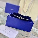  Lắc tay tim Swarovski Infinity trắng - Swarovski Infinity bracelet Infinity and heart, White, Rhodium plated 