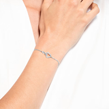  Lắc tay tim Swarovski Infinity trắng - Swarovski Infinity bracelet Infinity and heart, White, Rhodium plated 