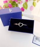  Lắc tay Swarovski Infinity tim màu vàng hồng - Swarovski Infinity bangle Infinity and heart, White, Mixed metal finish 