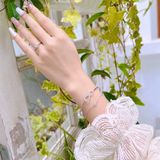  Lắc tay Swarovski Infinity màu trắng - Swarovski Infinity bangle Infinity, White, Rhodium plated 