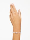  Nice bracelet Feather, White, Rose gold-tone plated, Size S 