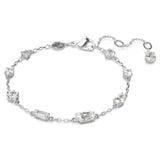  Lắc tay Swarovski Mesmera trắng - Swarovski Mesmera bracelet Mixed cuts, Scattered design, White, Rhodium plated 
