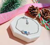  Lắc tay Swarovski Mesmera màu trắng - xanh dương - Swarovski Mesmera bracelet Mixed cuts, Blue, Rhodium plated 