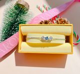  Lắc tay Swarovski Mesmera màu trắng - xanh dương - Swarovski Mesmera bracelet Mixed cuts, Blue, Rhodium plated 