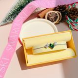  Lắc tay Swarovski Mesmera màu trắng - xanh lá - Swarovski Mesmera bracelet Mixed cuts, Green, Rhodium plated 