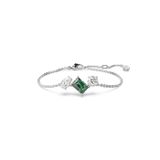  Lắc tay Swarovski Mesmera màu trắng - xanh lá - Swarovski Mesmera bracelet Mixed cuts, Green, Rhodium plated 