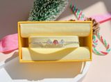  Lắc tay Swarovski Mesmera màu trắng - hồng - Swarovski Mesmera bracelet Mixed cuts, Pink, Rhodium plated 