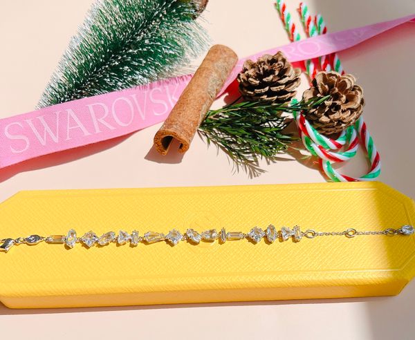  Lắc tay Swarovski Mesmera trắng - Swarovski Mesmera bracelet Mixed cuts, White, Rhodium plated 