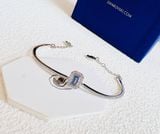  Lắc tay Swarovski Millenia đá nhảy xanh - Swarovski Millenia bangle Octagon cut, Pavé, Blue, Rhodium plated 