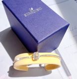  Lắc tay Swarovski Millenia đá nhảy trắng - Swarovski Millenia bangle Octagon cut, Pavé, White, Rhodium plated 