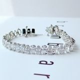  Lắc tay Swarovski Millenia Pear cut - Swarovski Millenia bracelet Pear cut, White, Rhodium plated 