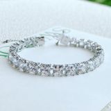  Lắc tay Swarovski Millenia giác cắt vuông màu trắng  - Swarovski Millenia bracelet Square cut, Small, White, Rhodium plated 