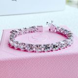  Lắc tay Swarovski Millenia giác cắt vuông màu trắng  - Swarovski Millenia bracelet Square cut, Small, White, Rhodium plated 