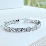  Lắc tay Swarovski Millenia giác cắt vuông màu trắng  - Swarovski Millenia bracelet Square cut, Small, White, Rhodium plated 