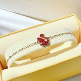  Lắc tay Swarovski tung cánh đỏ mẫu mới - Swarovski  Swarovski Iconic Swan bracelet Swan, Small, Red, Gold-tone plated 