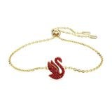  Lắc tay Swarovski tung cánh đỏ mẫu mới - Swarovski  Swarovski Iconic Swan bracelet Swan, Small, Red, Gold-tone plated 