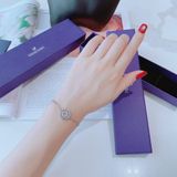  Lắc tay Swarovski Further tone trắng - Swarovski Further Bracelet Round Shape, White, Rhodium Plated 