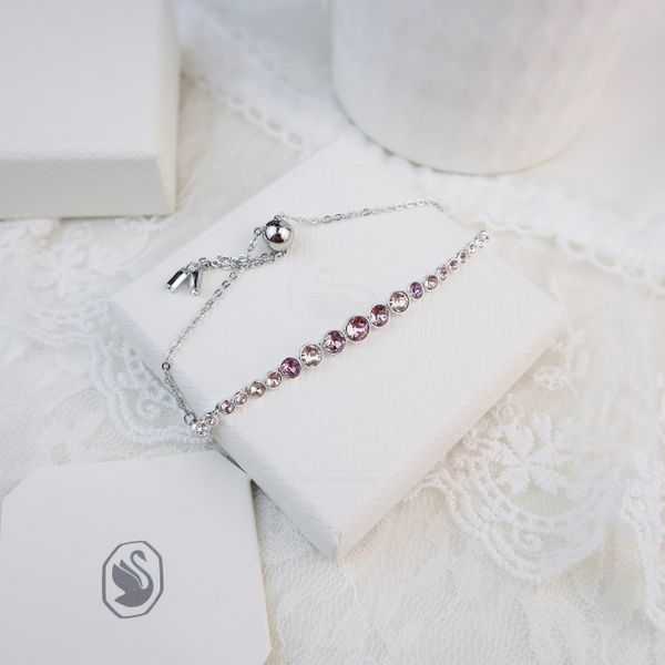  Lắc pha lê Emily hồng dạng rút Swarovski - Swarovski Emily Collection Bracelet 