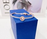  Lắc tay Swarovski Sparkling Dance màu vàng hồng - Swarovski Sparkling Dance bangle Round cut, White, Rose gold-tone plated 