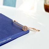  Lắc tay Swarovski Sparkling Dance màu vàng hồng - Swarovski Sparkling Dance bangle Round cut, White, Rose gold-tone plated 