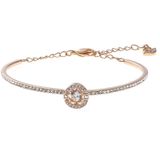  Lắc tay Swarovski Sparkling Dance màu vàng hồng - Swarovski Sparkling Dance bangle Round cut, White, Rose gold-tone plated 