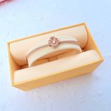  Lắc tay Swarovski cỏ bốn lá đá nhảy - Swarovski Sparkling Dance bangle Clover, Pink, Rose gold-tone plated 