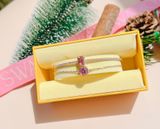  Lắc tay Swarovski Stilla tone tím - hồng - Swarovski Stilla bangle Mixed cuts, Pink, Rose gold-tone plated 