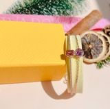  Lắc tay Swarovski Stilla tone tím - hồng - Swarovski Stilla bangle Mixed cuts, Pink, Rose gold-tone plated 