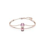  Lắc tay Swarovski Stilla tone tím - hồng - Swarovski Stilla bangle Mixed cuts, Pink, Rose gold-tone plated 