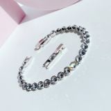  Lắc tay Swarovski tennis trắng -  Swarovski Tennis bracelet Round cut, White, Rhodium plated 
