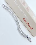  Lắc tay Swarovski Deluxe đôi sang trọng - Swarovski Tennis Deluxe Bracelet mixed Cuts, White, Rhodium Plated 