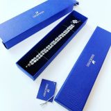  Lắc tay Swarovski Deluxe đôi sang trọng - Swarovski Tennis Deluxe Bracelet mixed Cuts, White, Rhodium Plated 
